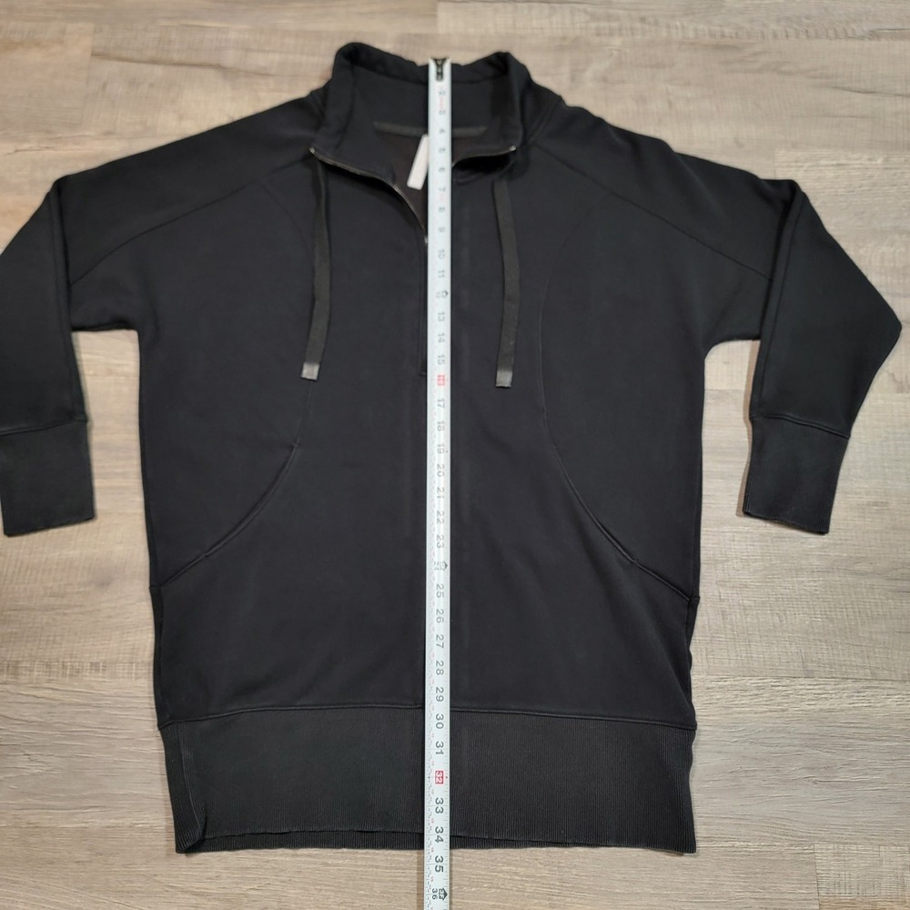 Athleta Cozy Karma Mock Neck Sweatshirt Dress Fleece Long Sleeve Large Petite LP - Picture 8 of 9